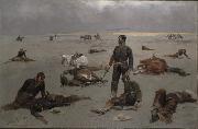 Frederic Remington What an Unbranded Cow Has Cost oil painting artist